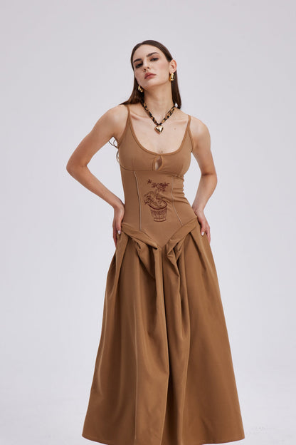 Chelsey Ruch Spaghetti Maxi Dress