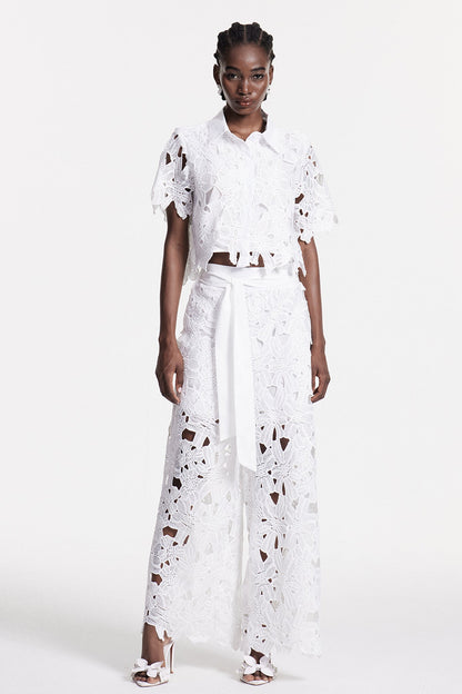 Chita Flower Cutout Pants Set
