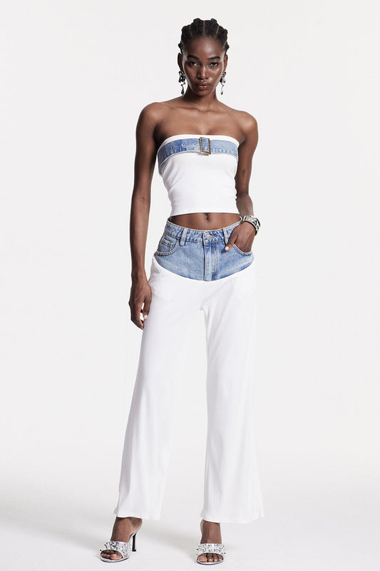 Chiyembekezo Strapless Knit Pants Set
