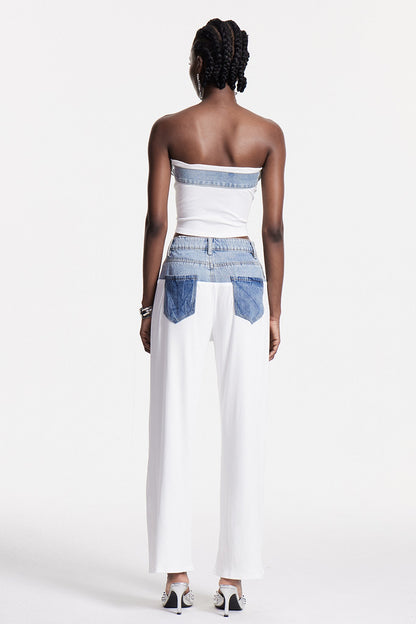 Chiyembekezo Strapless Knit Pants Set
