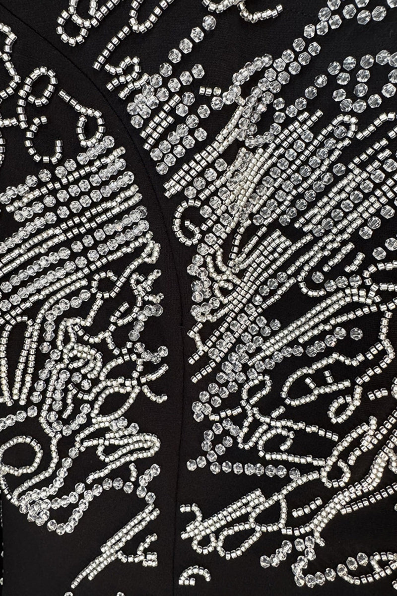 Choca Letter Embroidery Mini Dress