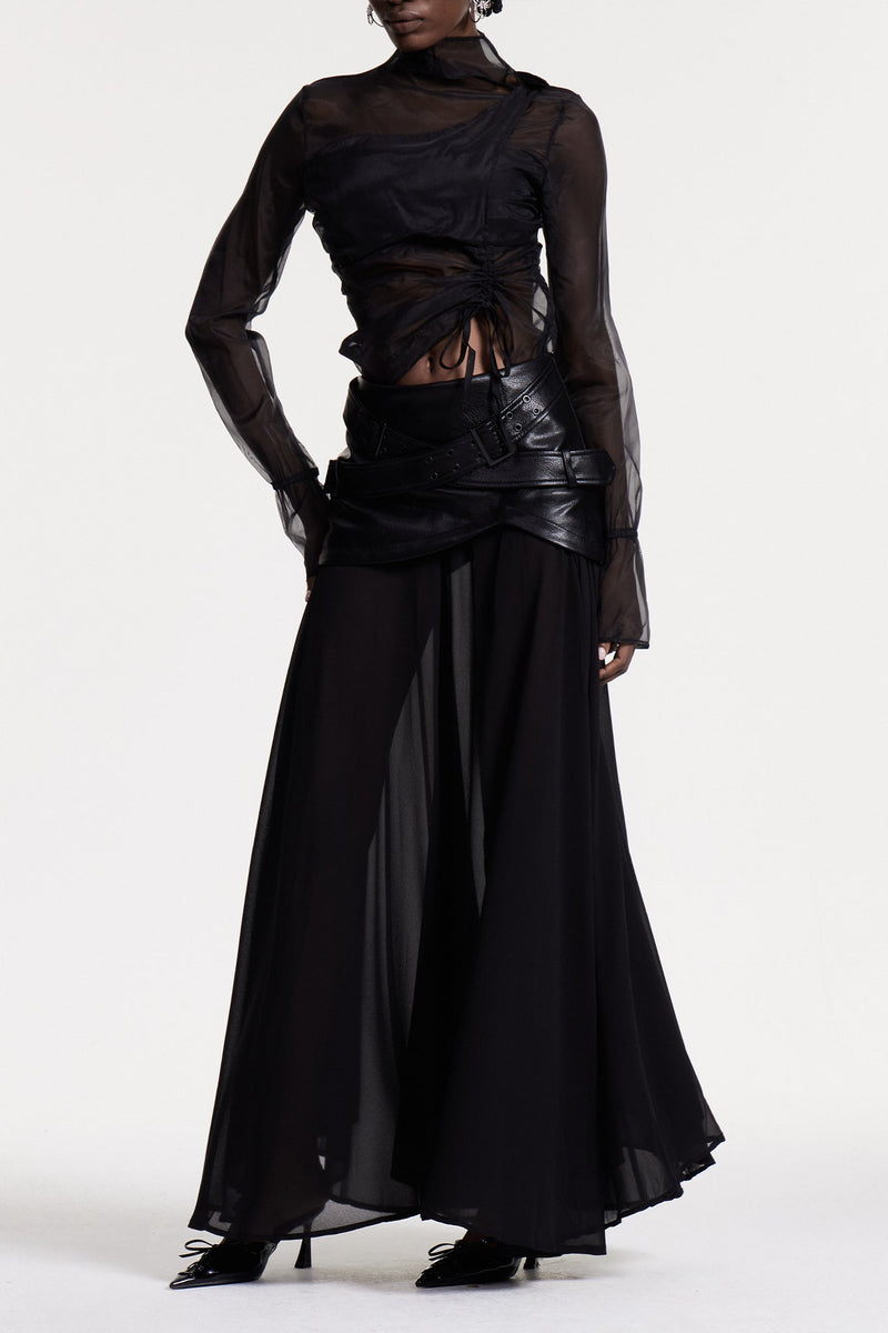 Christina Deconstruct Mesh Maxi Skirt
