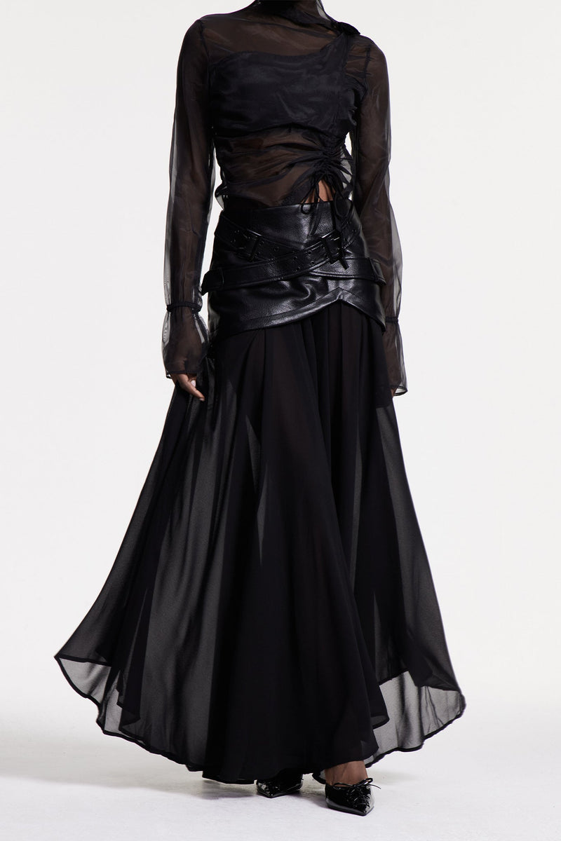 Christina Deconstruct Mesh Maxi Skirt