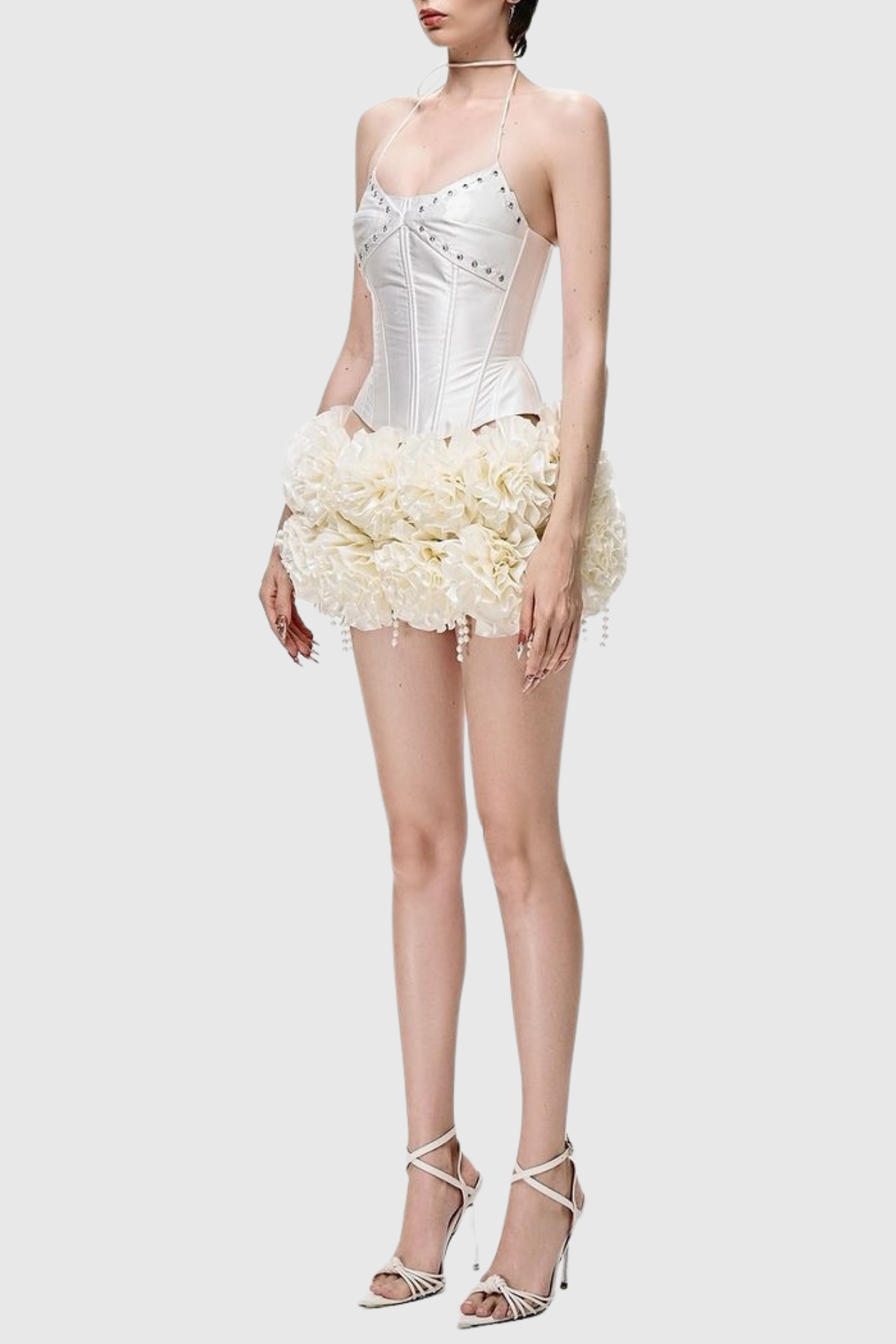 Orsolya Pearl Corset Two Piece Set - Ivory