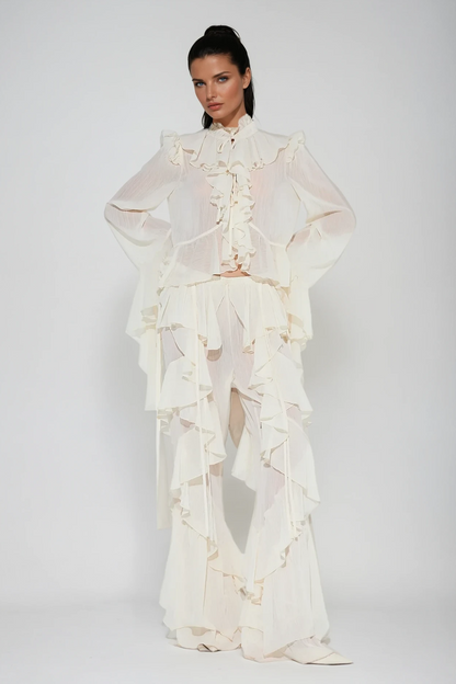 Cirila Ruffle Pants Set