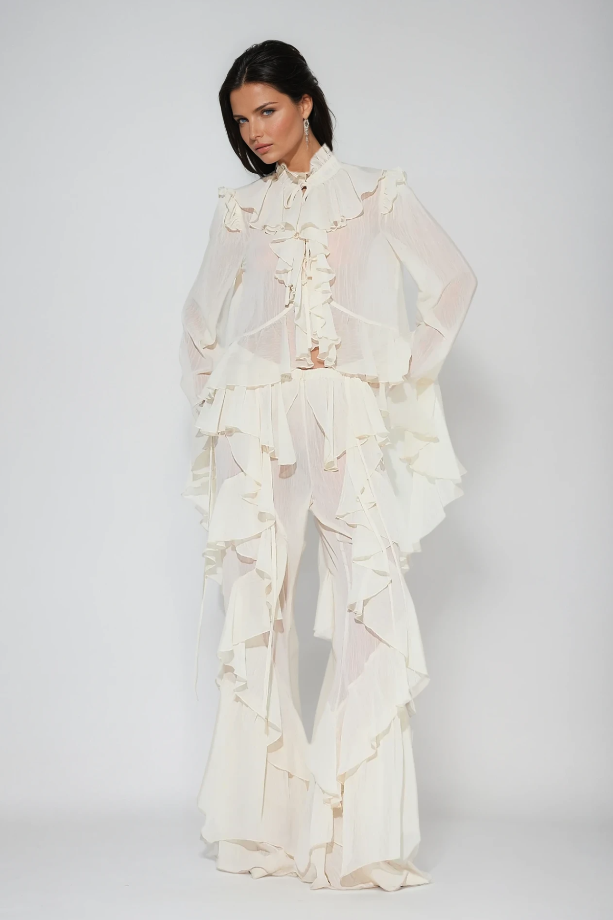 Cirila Ruffle Pants Set