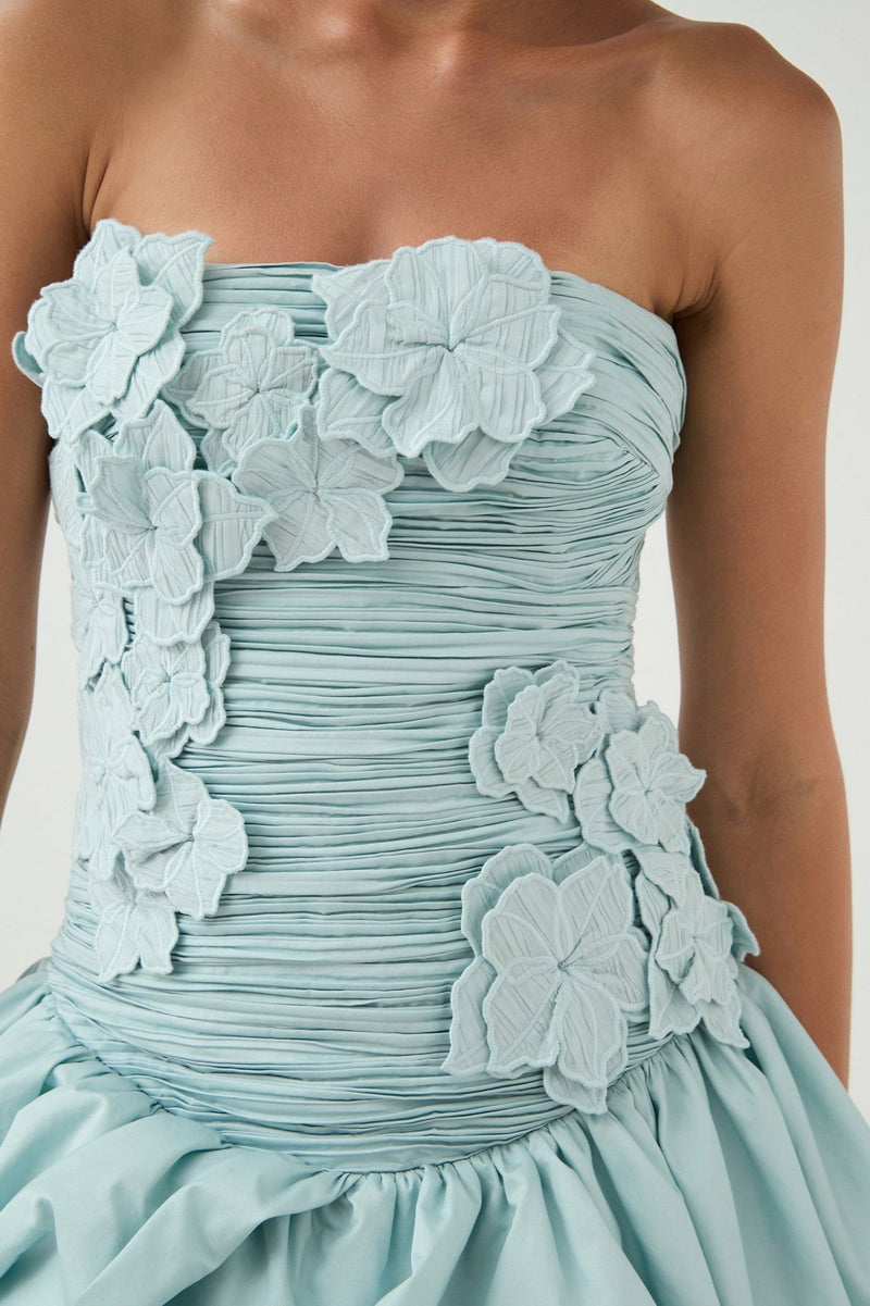 Coleka Appliqué Strapless Mini Dress