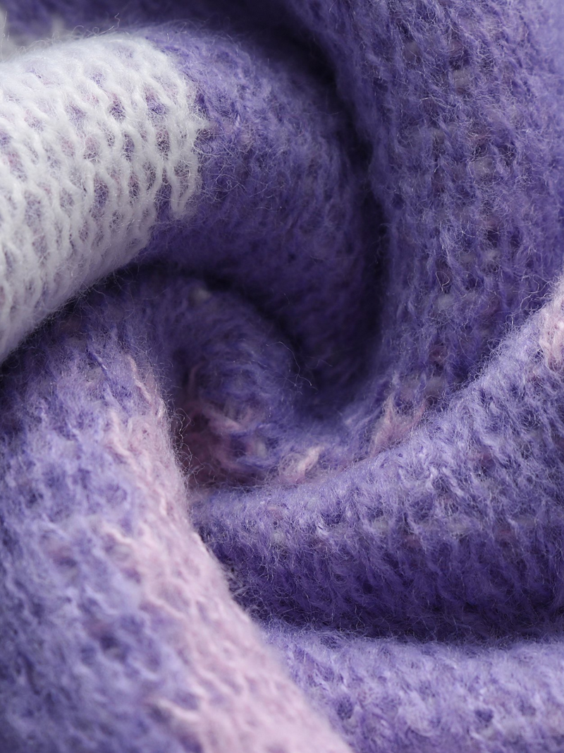 Doll | Purple Flame Cream Knit Sweater