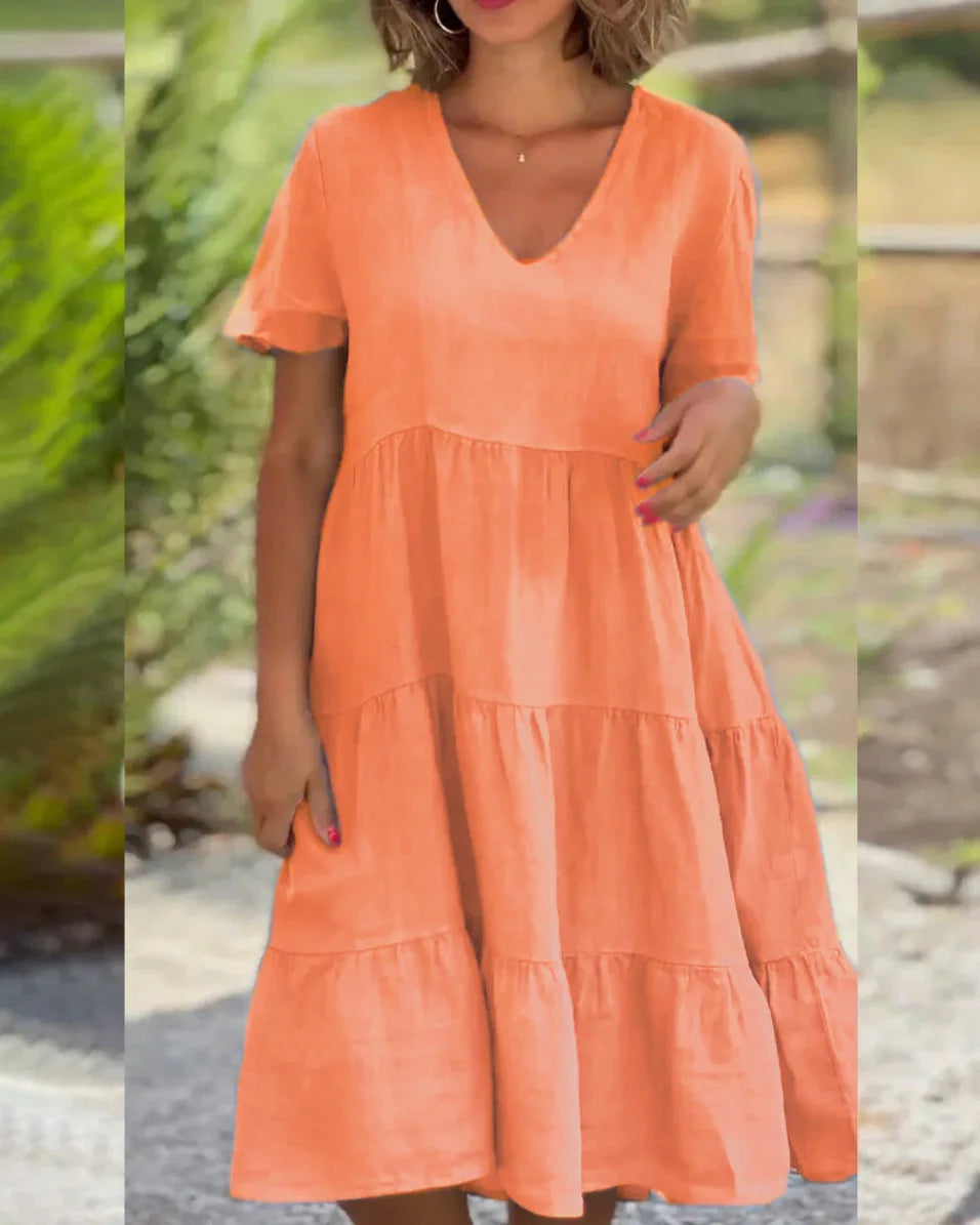 Comfortable Fresh Sweet Large Swing Midi Dresses