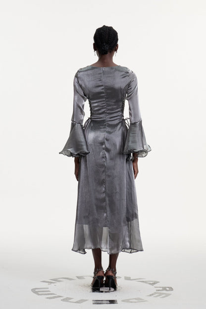 Conchobar Chain Ruffle Maxi Dress