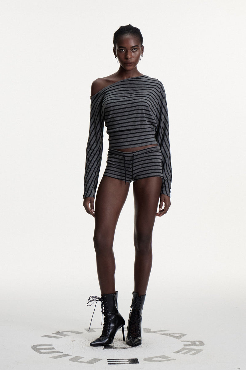 Connla Asymmetric Stripe Pants Set
