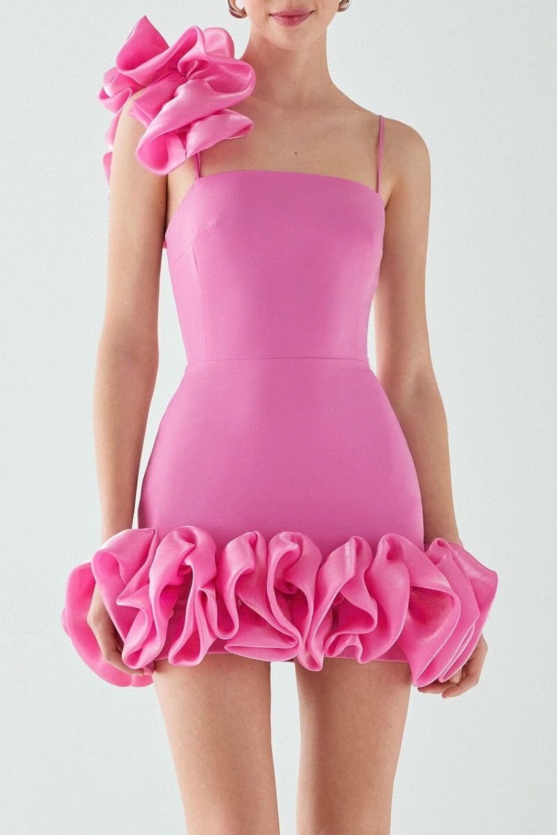 Constance Puff Satin Mini Dress