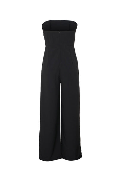 Contrast Strapless High Waist Jumpsuits