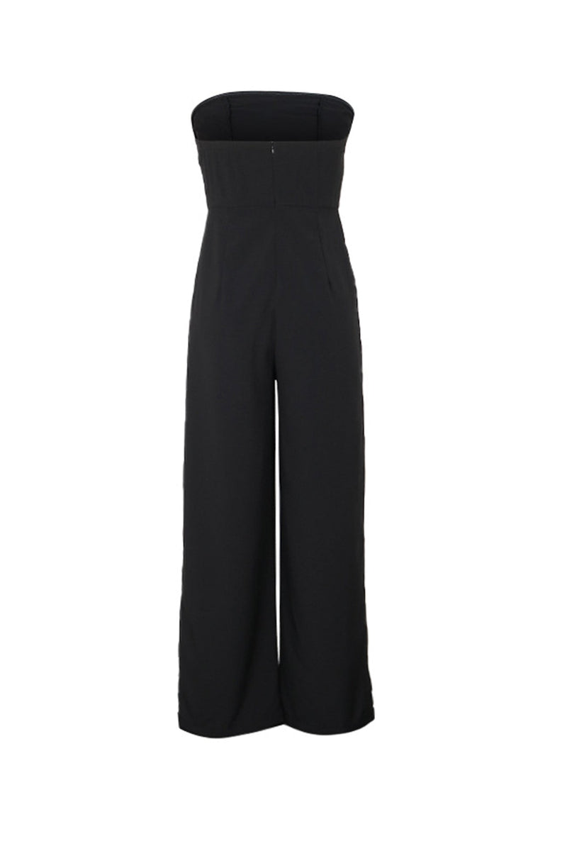Contrast Strapless High Waist Jumpsuits