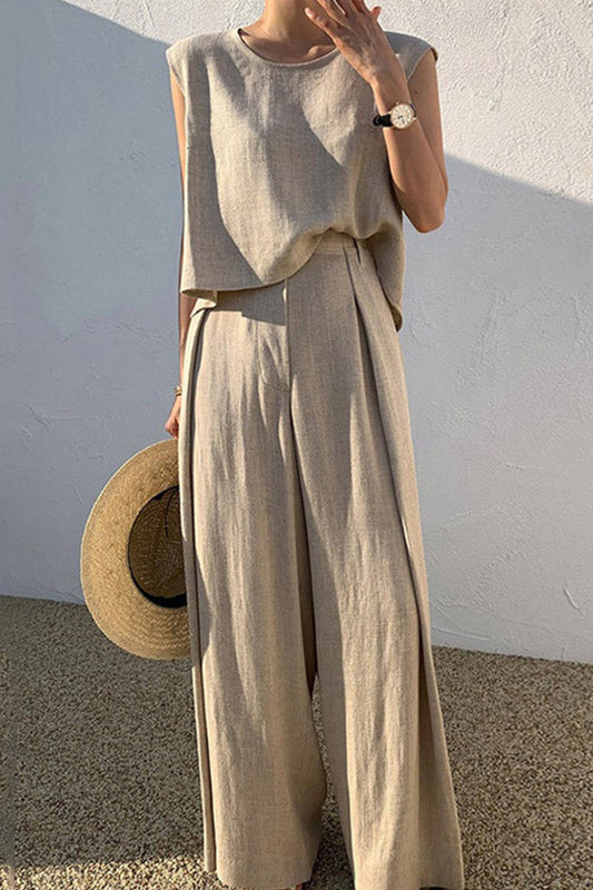 Cotton Tank Pants Suits