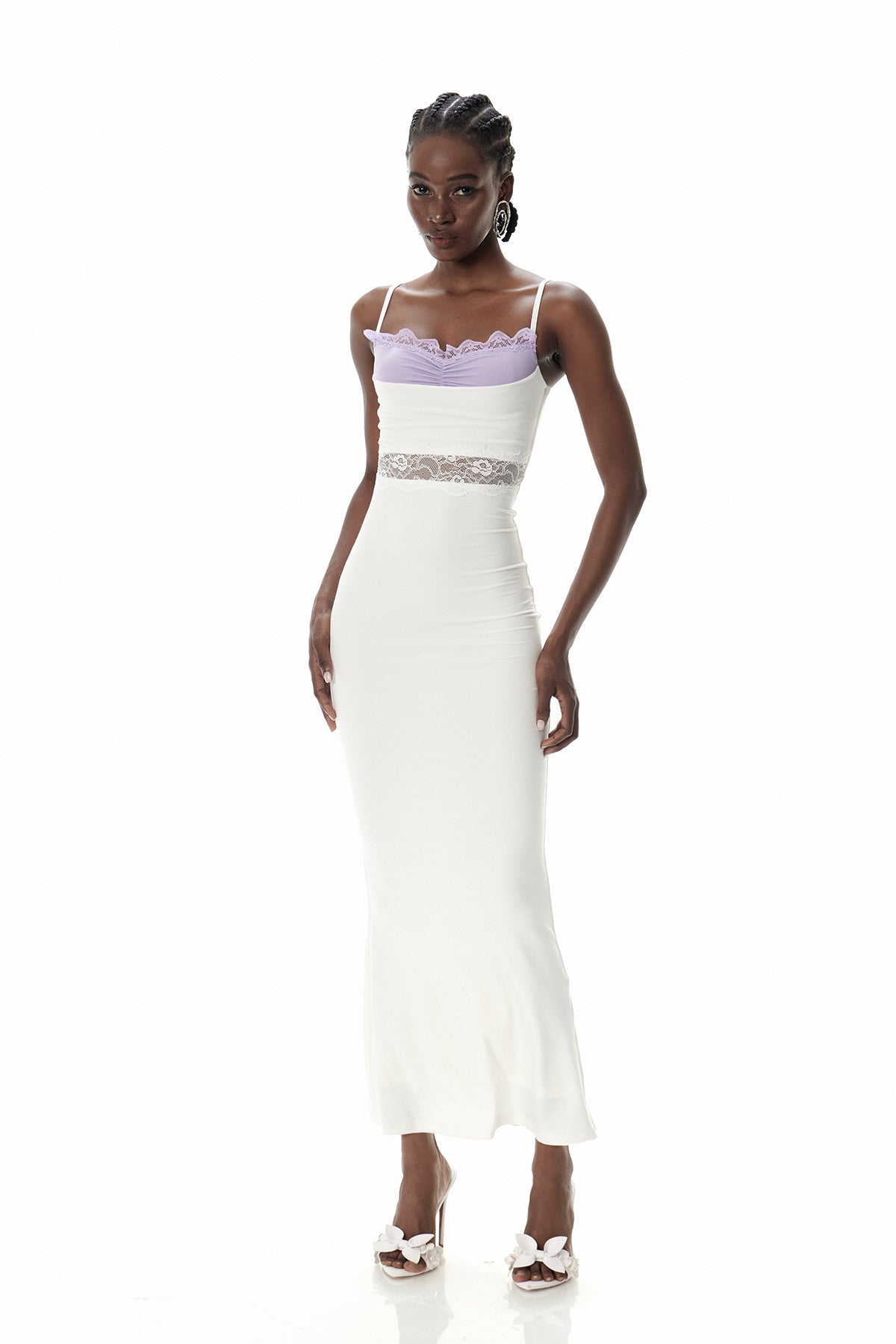 Coy Spaghetti Lace Maxi Dress