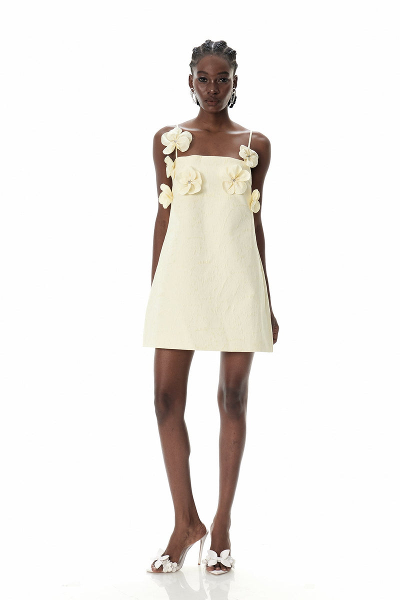 Craig Spaghetti Flower Mini Dress