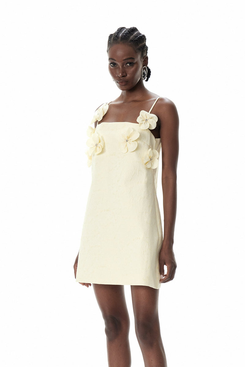 Craig Spaghetti Flower Mini Dress