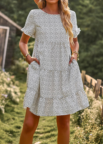 Sunshine Spot Mini Dress - Cream