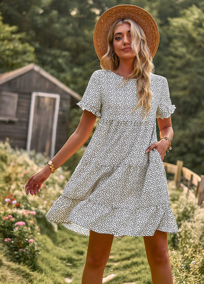 Sunshine Spot Mini Dress - Cream