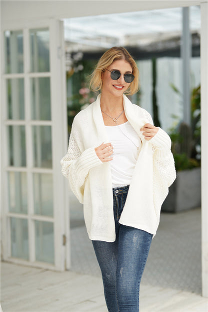 | Cream Batwing Easy on Cardigan