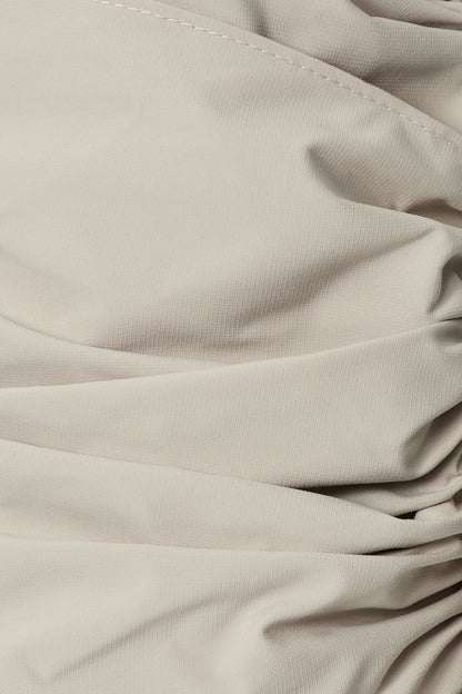 Creiddylad Ruch Drawstring Wide Leg Pants in Beige