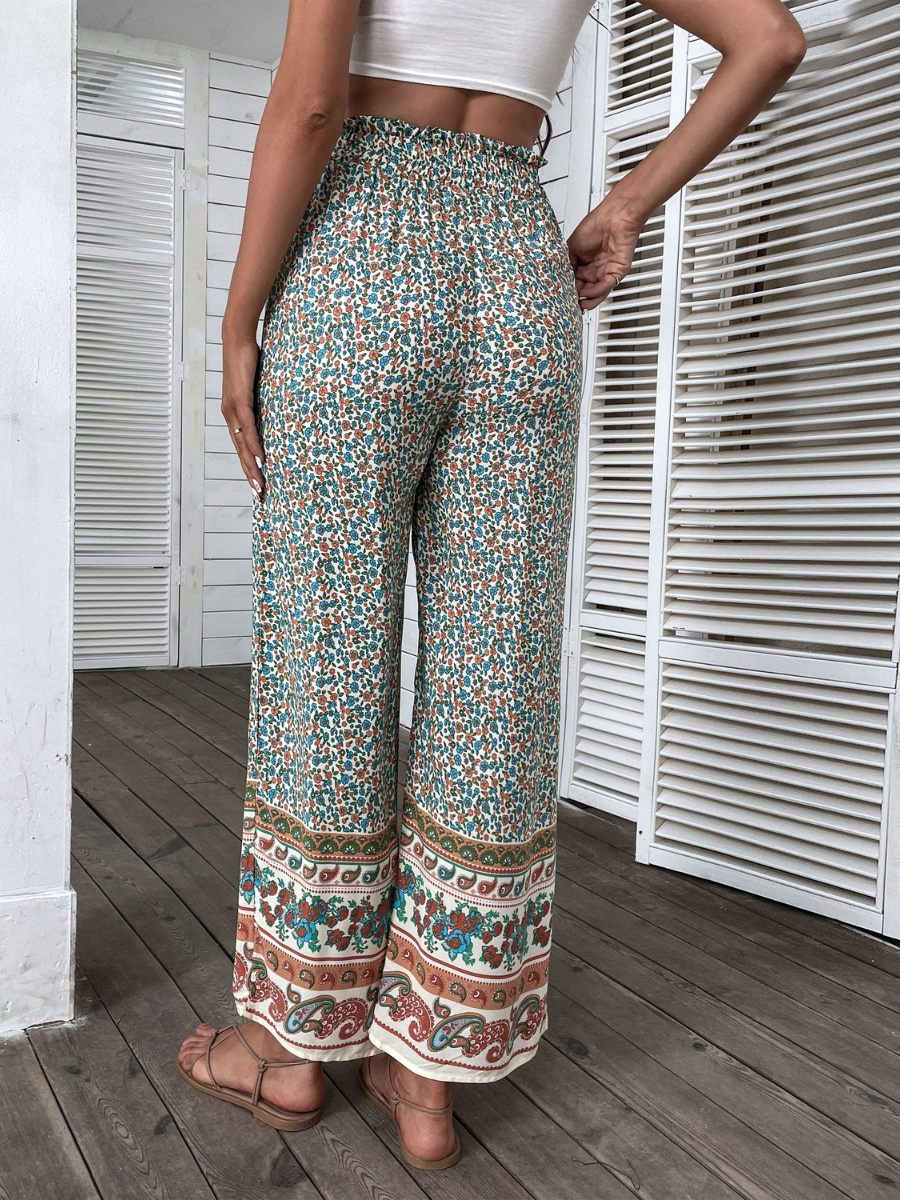 Jasmine Culottes Pants - Black Print