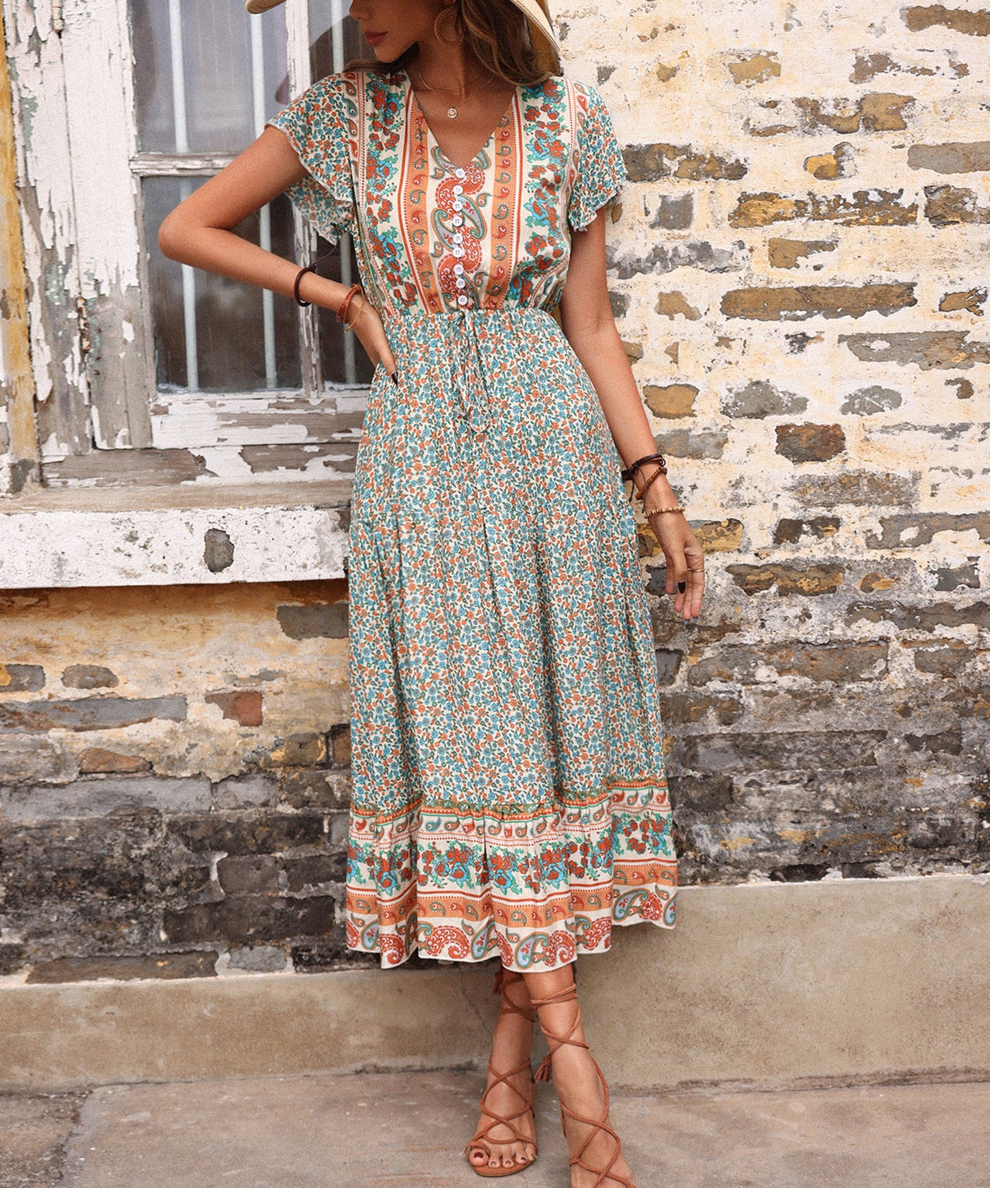 Cadena Maxi Dress - Green