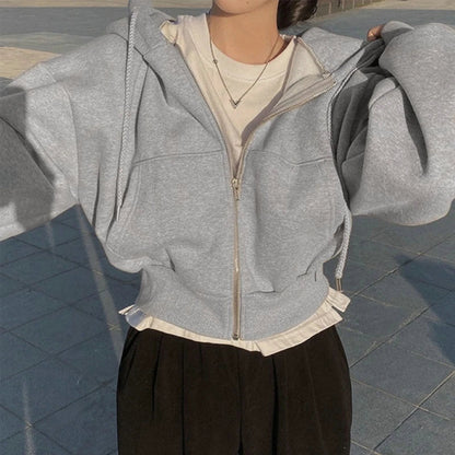 Fur Collar Aesthetic Cardigan Hoodie