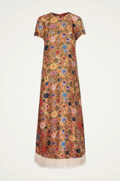 - Printed Feather - Hem Dress