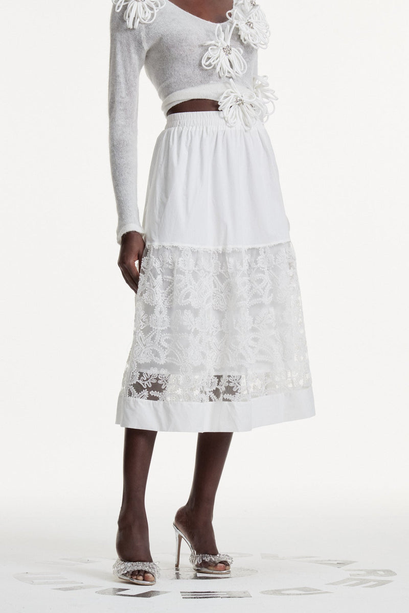 Dalila Cutout Lace Maxi Skirt
