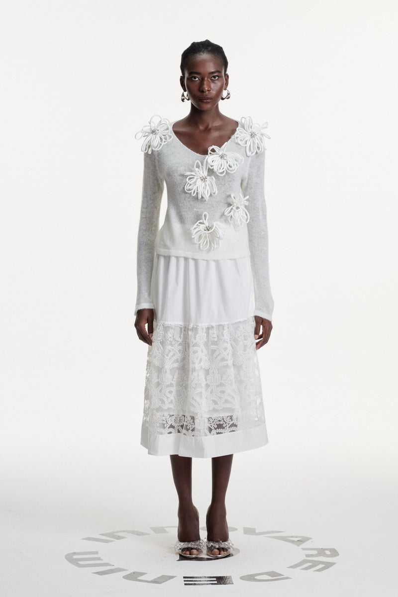 Dalila Cutout Lace Maxi Skirt