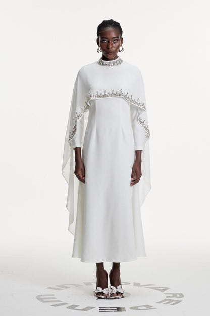 Dallas Crystal Shawl Maxi Dress