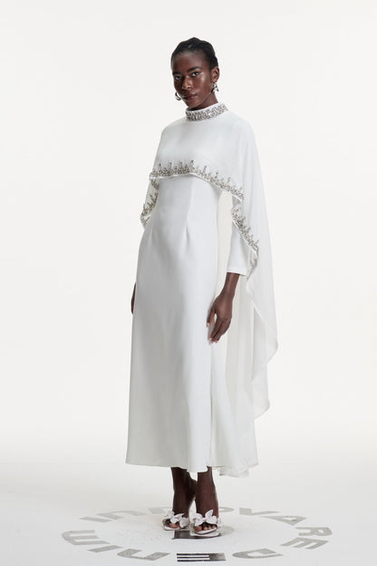 Dallas Crystal Shawl Maxi Dress