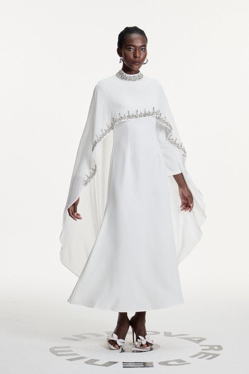Dallas Crystal Shawl Maxi Dress