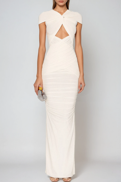 Danai Cutout Ruch Maxi Dress