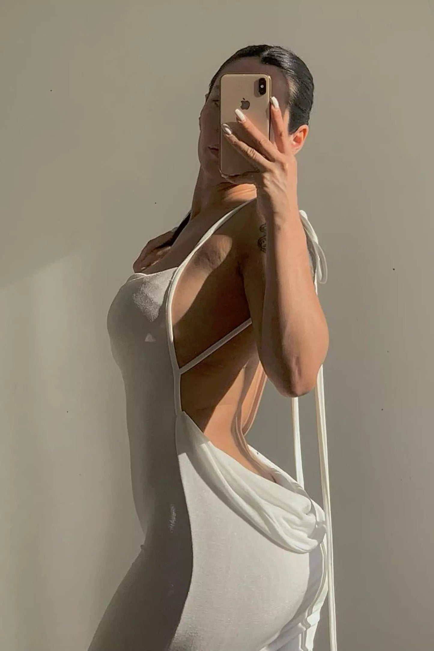 Daphne Maxi Dress-white