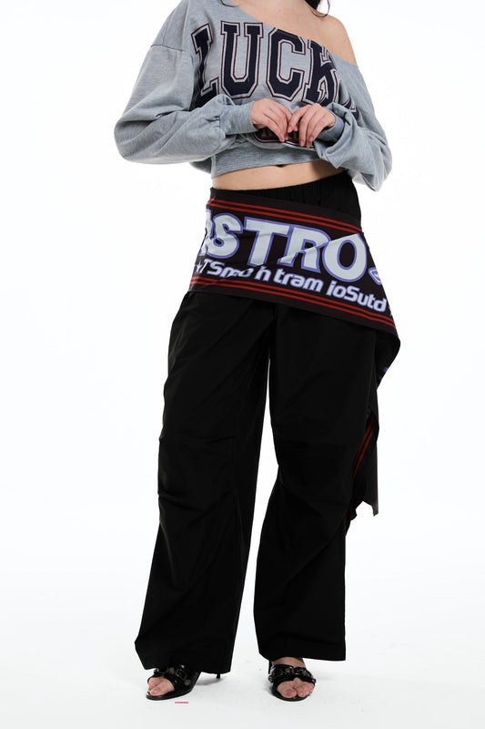 Darby Deconstruct Print Wide Leg Pants