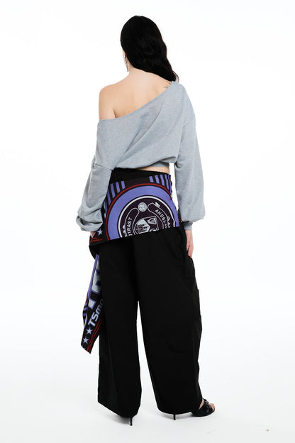 Darby Deconstruct Print Wide Leg Pants