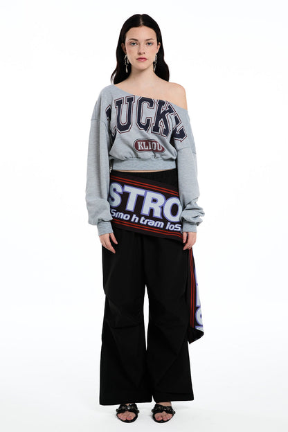 Darby Deconstruct Print Wide Leg Pants