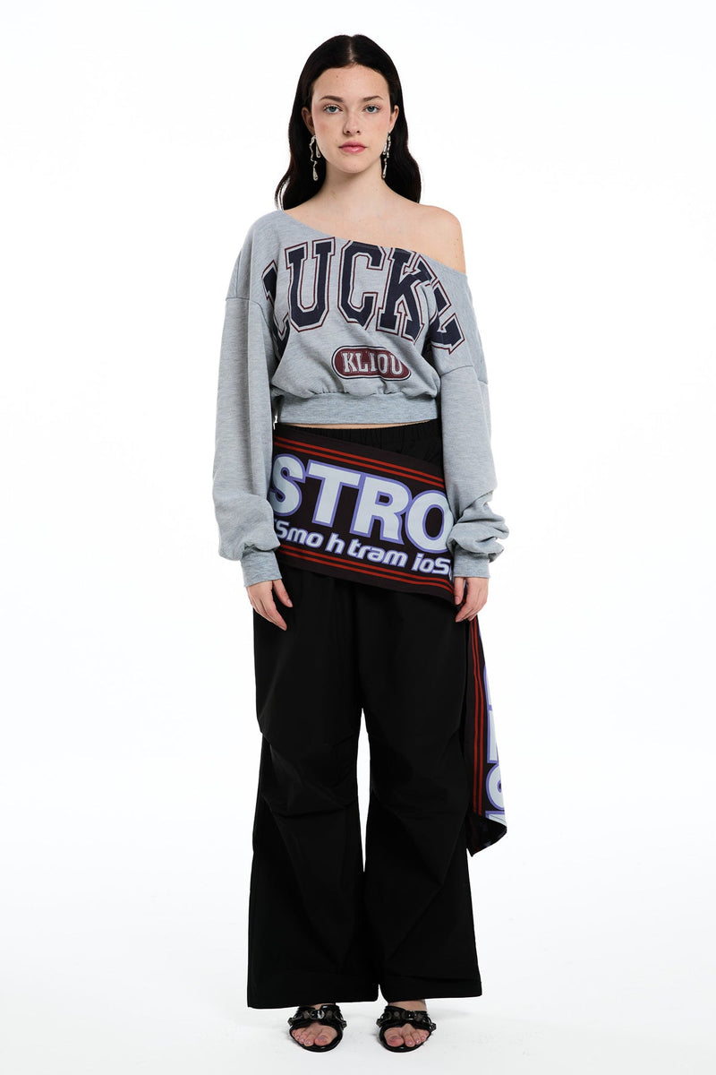 Darby Deconstruct Print Wide Leg Pants