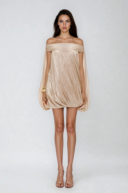 Davonte Off Shoulder Ruch Mini Dress