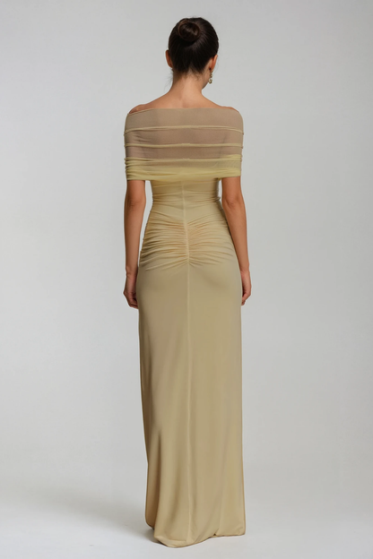 Deanna Off Shoulder Cutout Ruch Maxi Dress