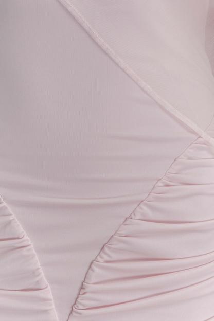 Deb Ruch Mesh Shawl Maxi Dress in Pink