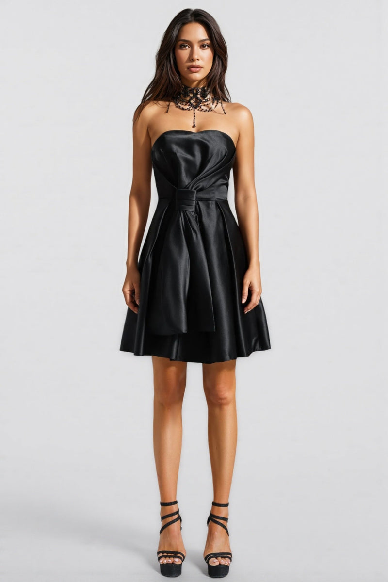 Nirina Deborah Satin Strappy Mini Dress