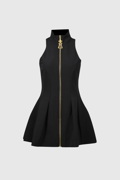 Deborah Sleeveless Zipper Mini Dress