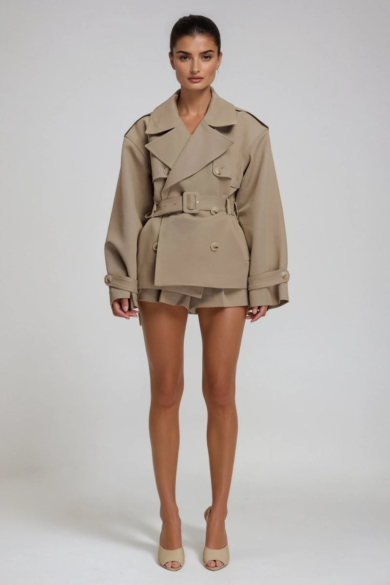 Dejana Trench Coat Pants Set
