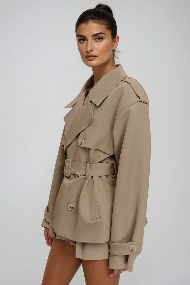 Dejana Trench Coat Pants Set