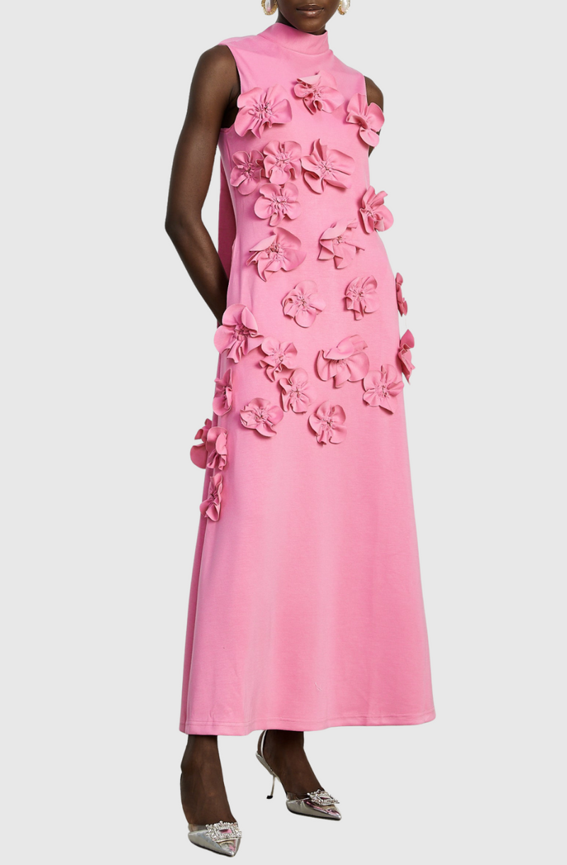 Dekeda Appliqué Bow-tie Sleeveless Maxi Dress
