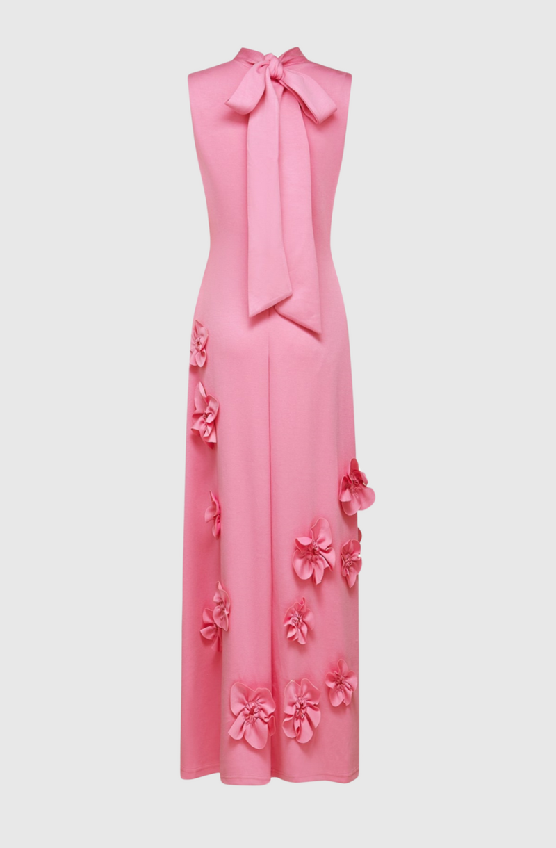 Dekeda Appliqué Bow-tie Sleeveless Maxi Dress